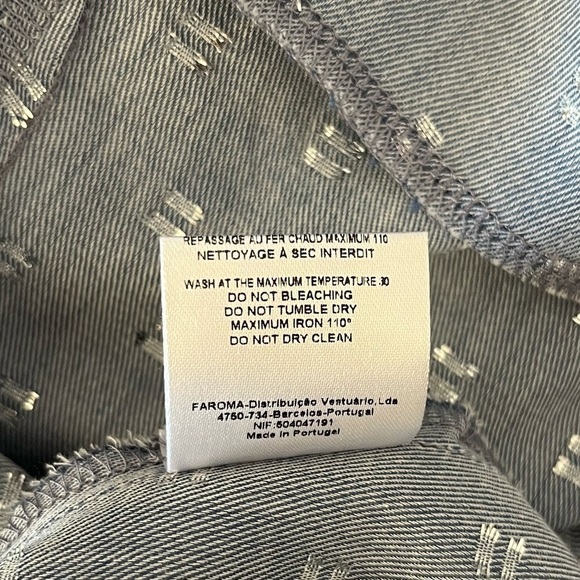 Paul Brial Denim Claire Cold Shoulder Button Down BNWT - Picture 8 of 9